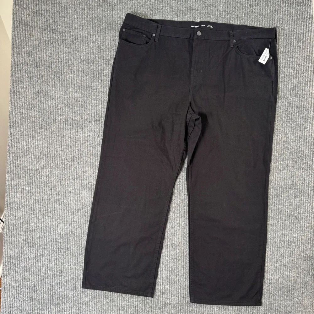 NWT Old Navy Jeans Men 48x30 Black Loose Fit Baggy Denim Y2K Streetwear Gorpcore